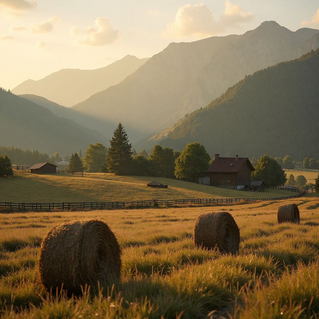 Traditional Romanian rural landscape