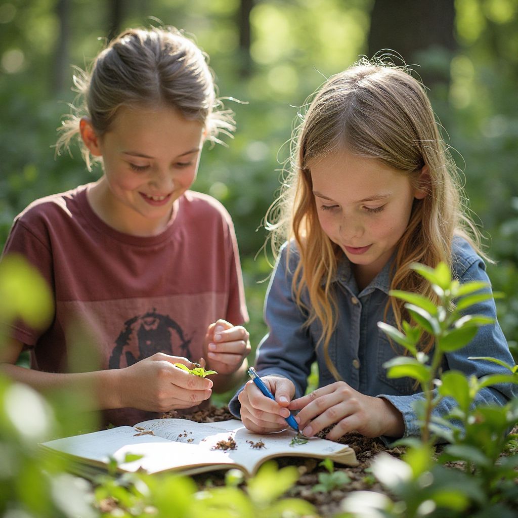 Children in outdoor education program