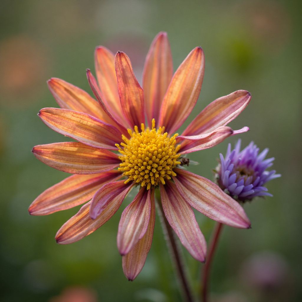 Rare wildflowers in Carpathian meadow