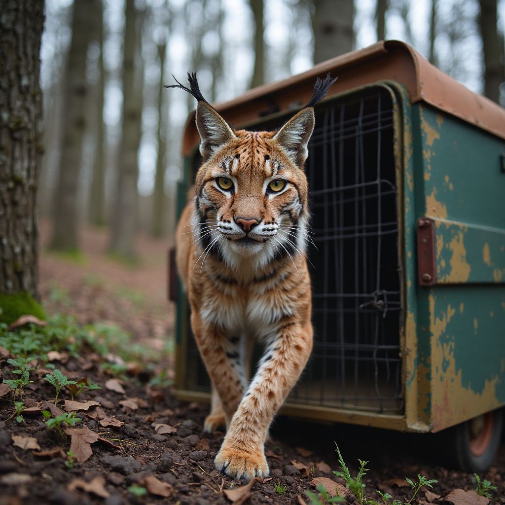 Eurasian lynx released back into Romanian forest
